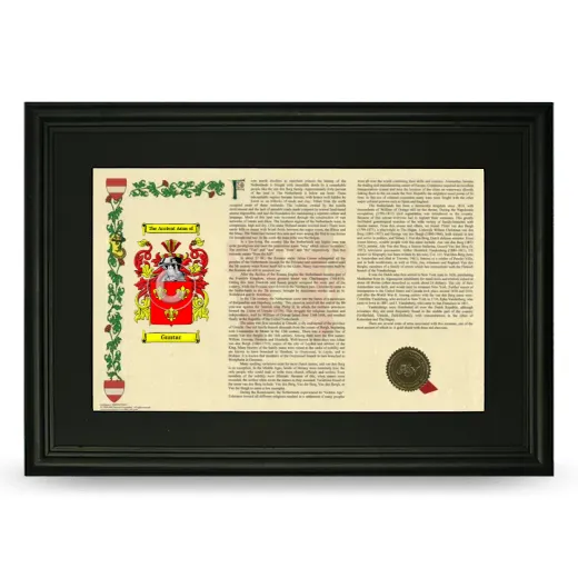 Guntar Deluxe Armorial Landscape Framed- Black
