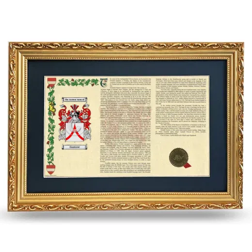 Gustave Deluxe Armorial Landscape Framed - Gold