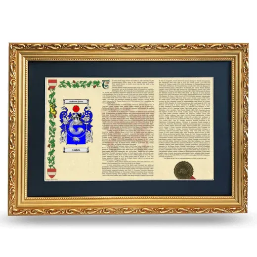 Gutch Deluxe Armorial Landscape Framed - Gold