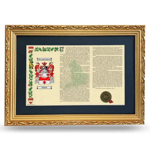 Gutton Deluxe Armorial Landscape Framed - Gold
