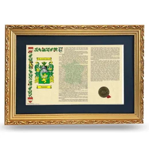 Guyonne Deluxe Armorial Landscape Framed - Gold