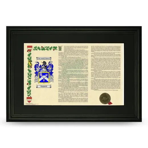 Gwyneth Deluxe Armorial Landscape Framed- Black