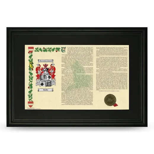 Hache Deluxe Armorial Landscape Framed- Black