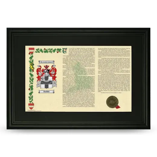 Haddok Deluxe Armorial Landscape Framed- Black