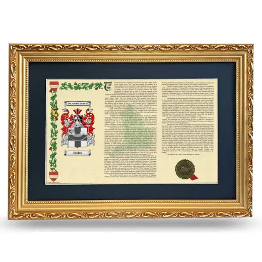 Hadox Deluxe Armorial Landscape Framed - Gold
