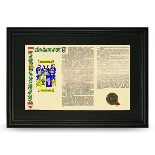 Haeffelfinger Deluxe Armorial Landscape Framed- Black