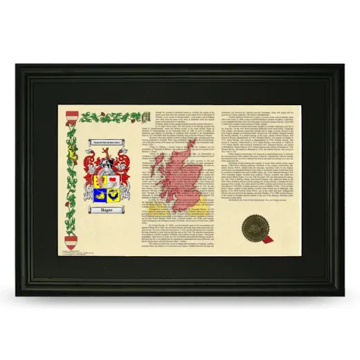 Hagee Deluxe Armorial Landscape Framed- Black
