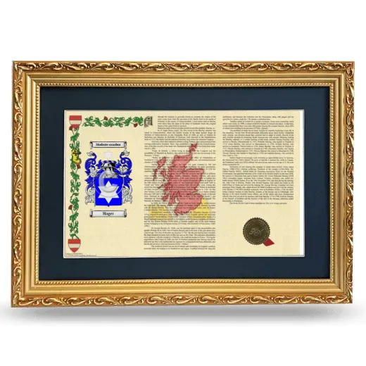 Hager Deluxe Armorial Landscape Framed - Gold