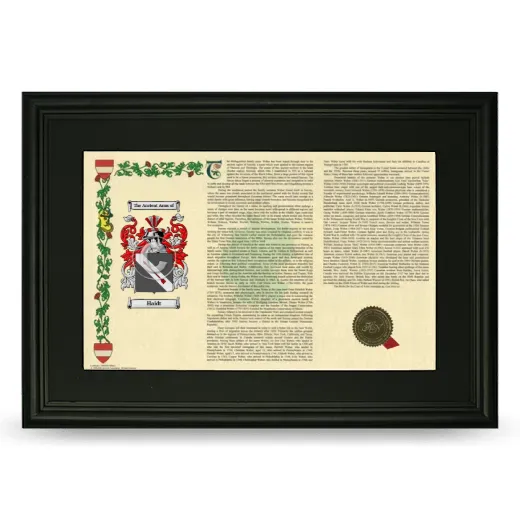 Haidt Deluxe Armorial Landscape Framed- Black