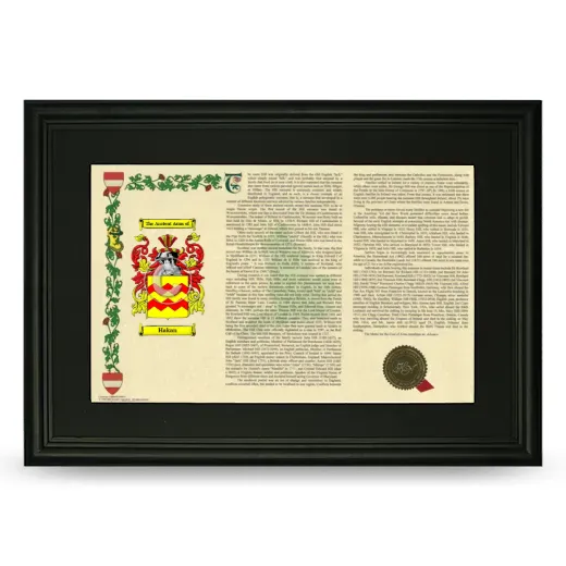 Hakan Deluxe Armorial Landscape Framed- Black