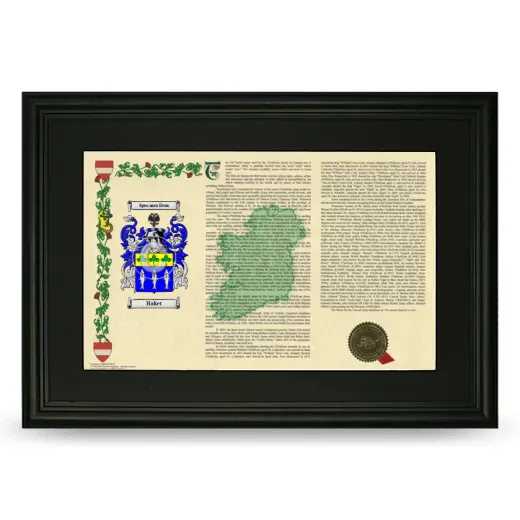 Haket Deluxe Armorial Landscape Framed- Black