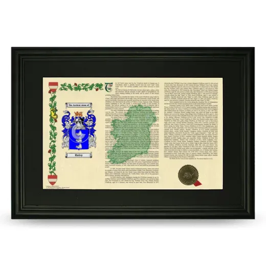 Haley Deluxe Armorial Landscape Framed- Black