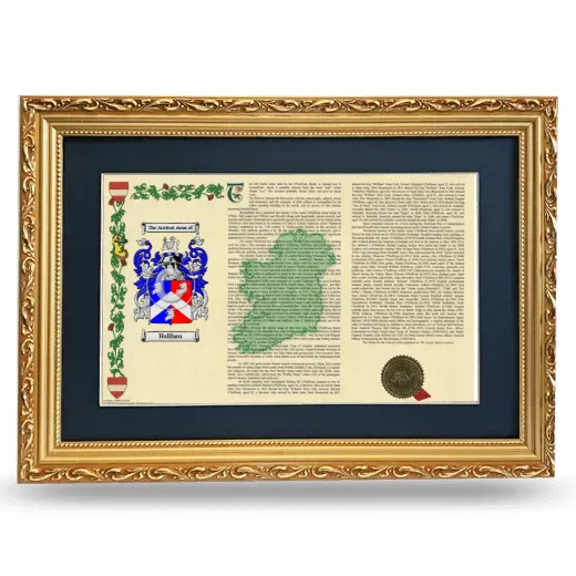 Halihan Deluxe Armorial Landscape Framed - Gold