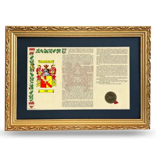 Hall Deluxe Armorial Landscape Framed - Gold