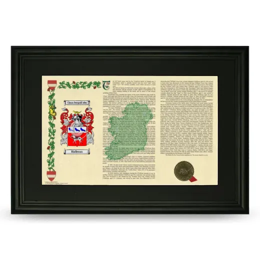Halleran Deluxe Armorial Landscape Framed- Black