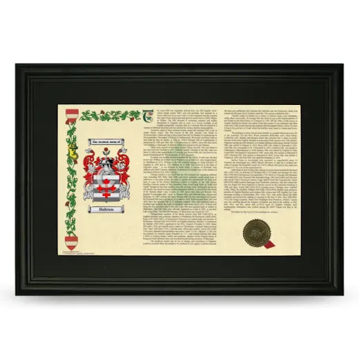 Halston Deluxe Armorial Landscape Framed- Black