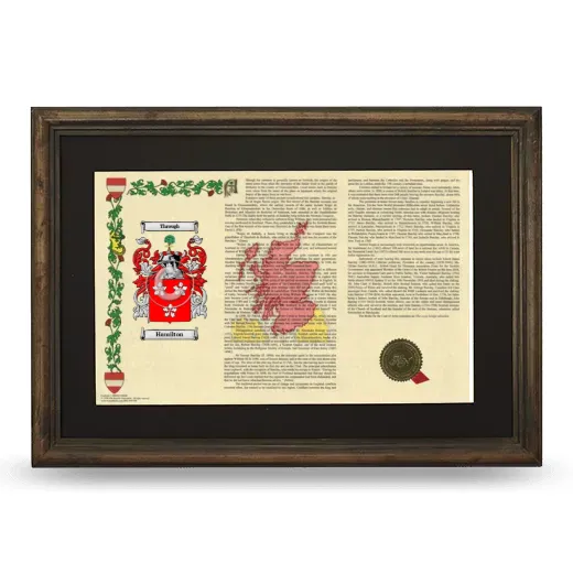 Hamilton Deluxe Armorial Landscape Framed - Brown