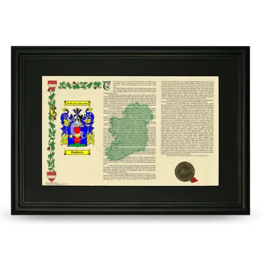 Hanberry Deluxe Armorial Landscape Framed- Black