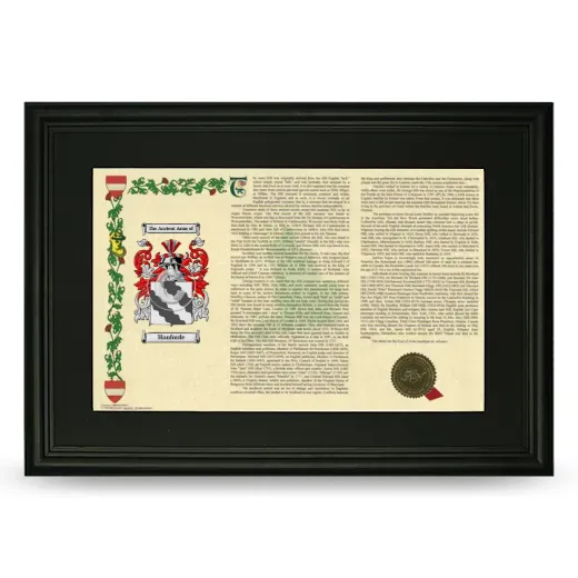 Hanforde Deluxe Armorial Landscape Framed- Black
