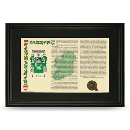 Hanley Deluxe Armorial Landscape Framed- Black