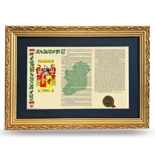 Hannity Deluxe Armorial Landscape Framed - Gold