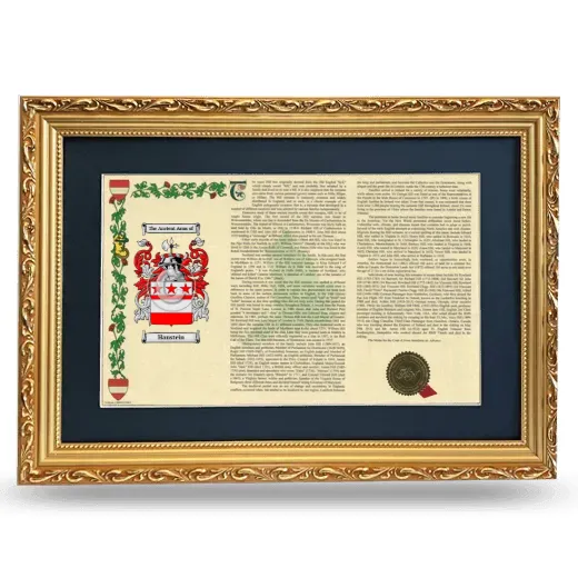 Hanstein Deluxe Armorial Landscape Framed - Gold