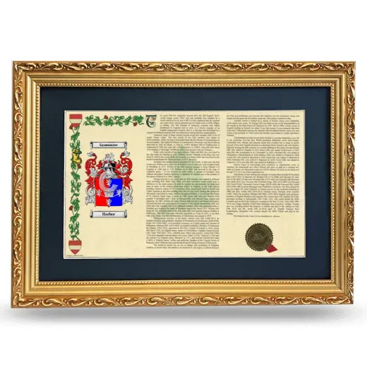 Harbor Deluxe Armorial Landscape Framed - Gold
