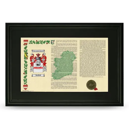 Harfield Deluxe Armorial Landscape Framed- Black