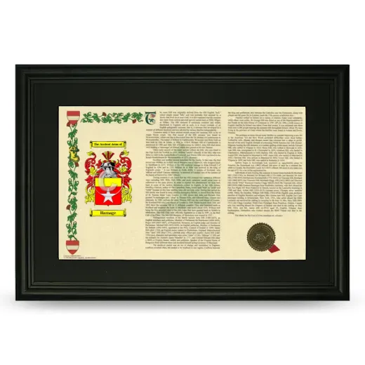 Harnage Deluxe Armorial Landscape Framed- Black