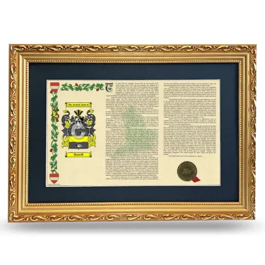 Harrell Deluxe Armorial Landscape Framed - Gold