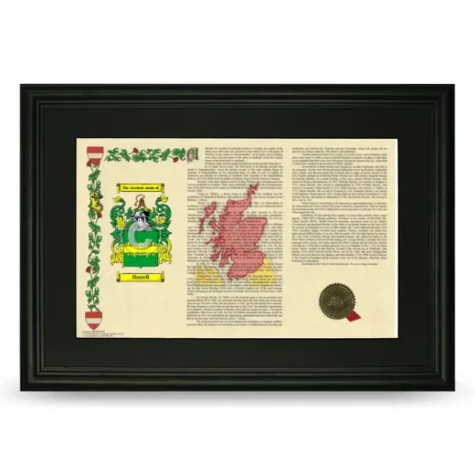 Harrell Deluxe Armorial Landscape Framed- Black