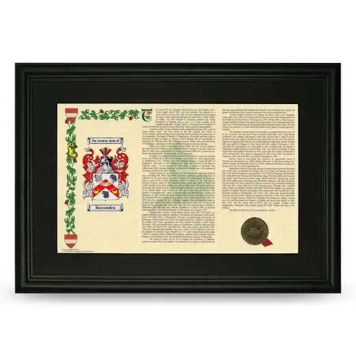 Harrowden Deluxe Armorial Landscape Framed- Black