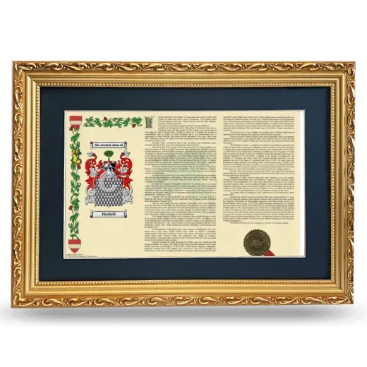 Haskell Deluxe Armorial Landscape Framed - Gold
