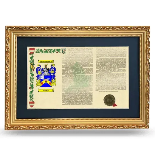 Haugh Deluxe Armorial Landscape Framed - Gold