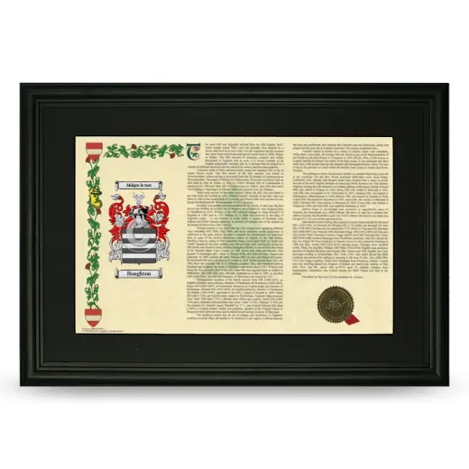 Haughton Deluxe Armorial Landscape Framed- Black