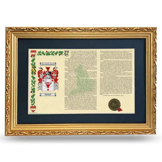 Havard Deluxe Armorial Landscape Framed - Gold