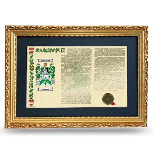 Hazleton Deluxe Armorial Landscape Framed - Gold