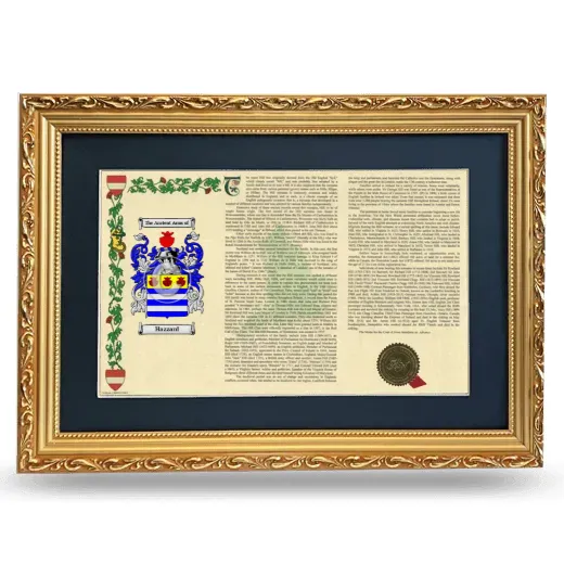 Hazzard Deluxe Armorial Landscape Framed - Gold