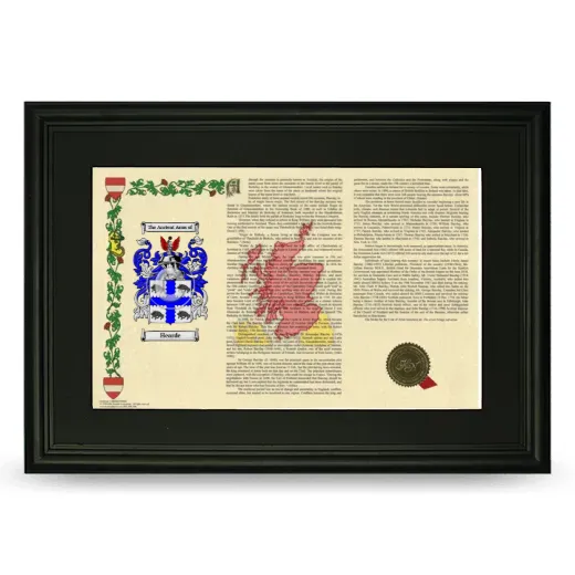 Hearde Deluxe Armorial Landscape Framed- Black