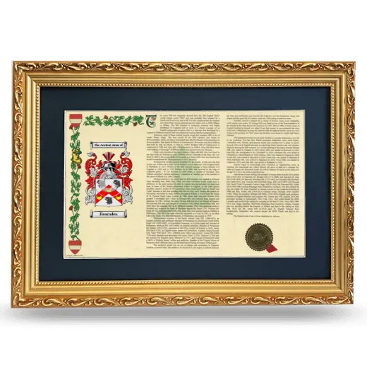 Hearnden Deluxe Armorial Landscape Framed - Gold