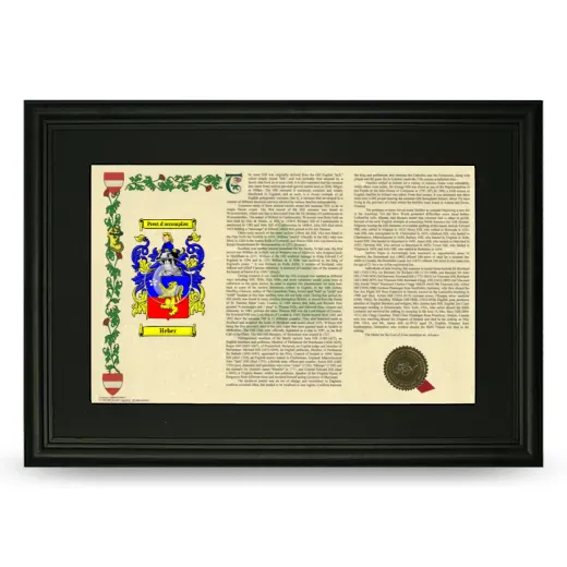 Heber Deluxe Armorial Landscape Framed- Black