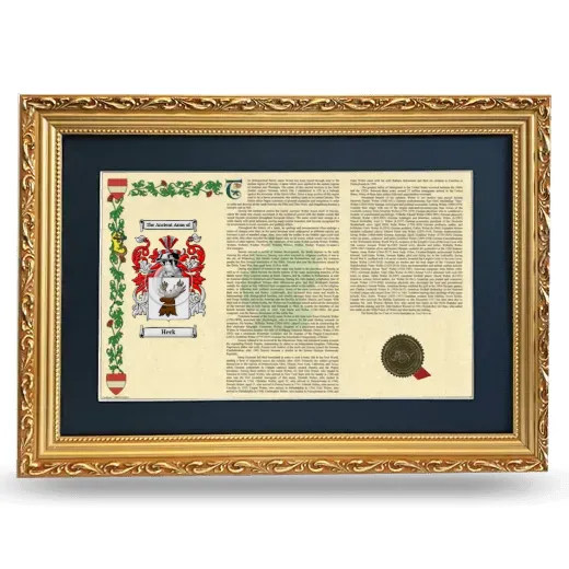 Heck Deluxe Armorial Landscape Framed - Gold