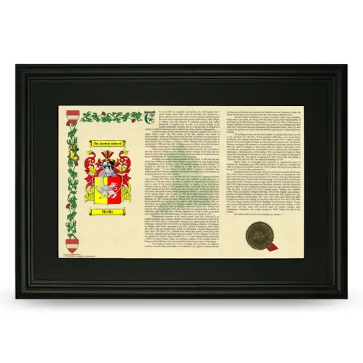 Heelis Deluxe Armorial Landscape Framed- Black