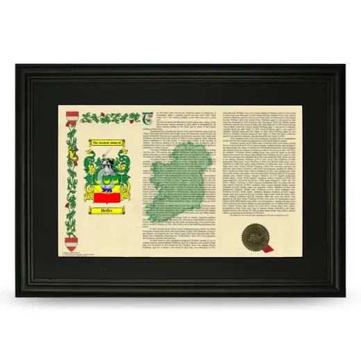 Heffer Deluxe Armorial Landscape Framed- Black