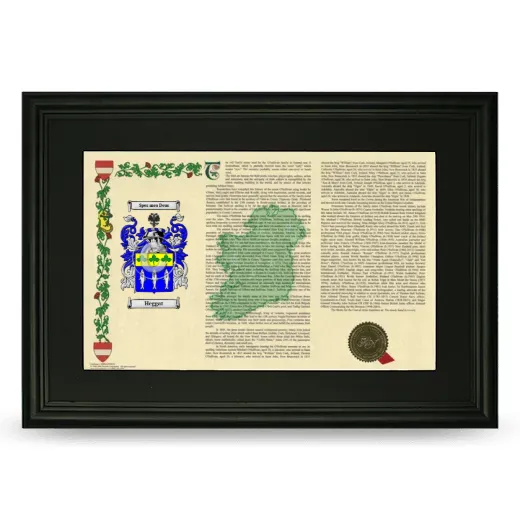 Heggat Deluxe Armorial Landscape Framed- Black