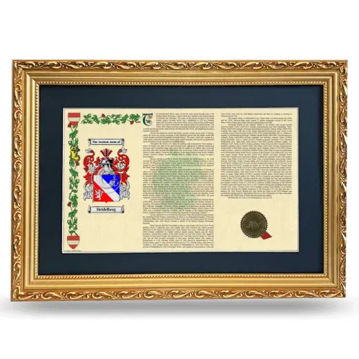Heidelberg Deluxe Armorial Landscape Framed - Gold
