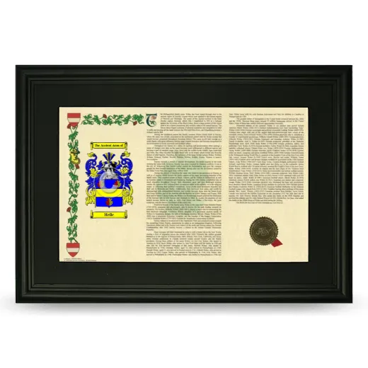 Heile Deluxe Armorial Landscape Framed- Black