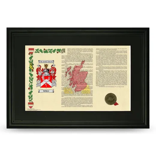 Helbert Deluxe Armorial Landscape Framed- Black