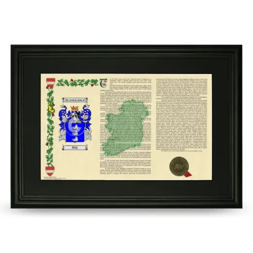 Hely Deluxe Armorial Landscape Framed- Black
