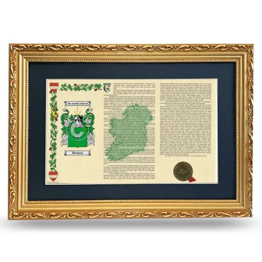Henesey Deluxe Armorial Landscape Framed - Gold